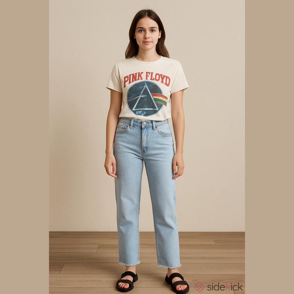 Vintage 80's Levi's Orange Tab Light Blue  Straight-Leg Jeans With Raw Hem